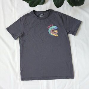 Levi's grey surfing dragon graphic t-shirt